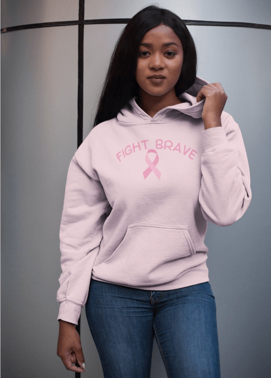 Hoodie Fight Brave(Puff Letters)